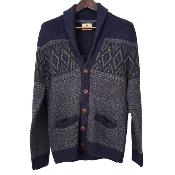 Shawl Collar Grandpacore Cardigan WINDRIVER Grandpa Button-Up Sweater Unisex EUC - Picture 1 of 7
